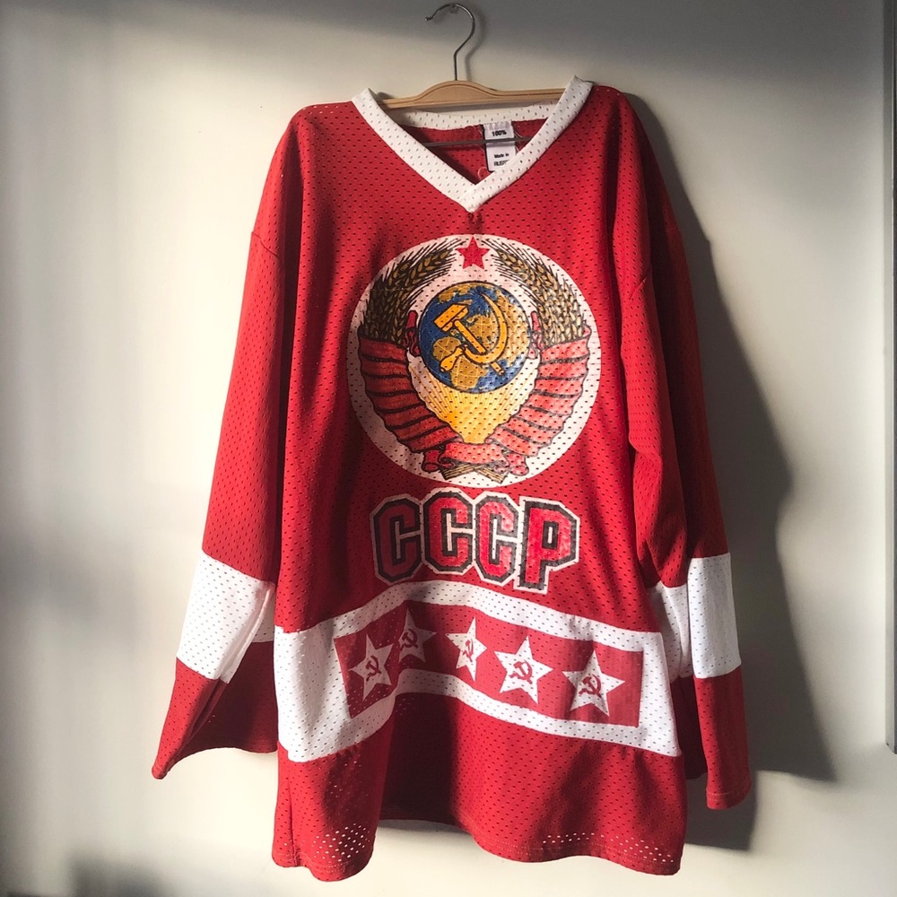 vintage soviet russian hockey jersey